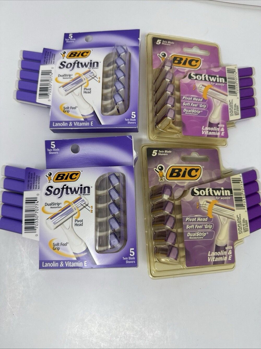 4x NEW SEALED BIC Softwin for Women Disposable Twin Blade Razors (1999) 20 Total